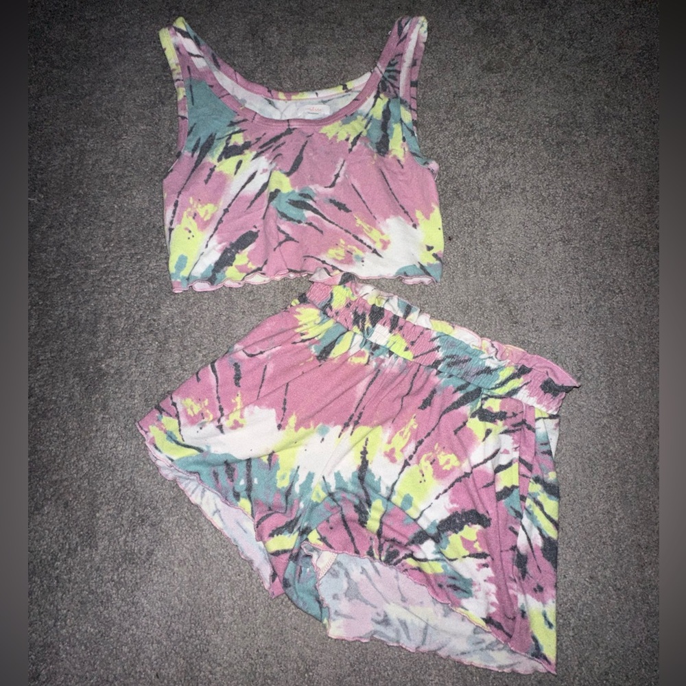 Colsie Tie-Dye 2 Piece Lounge Set
